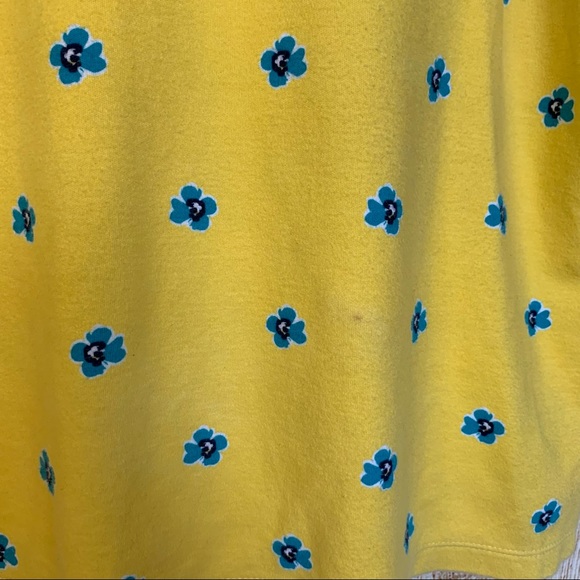 Kim Rogers Yellow Floral Perfectly Soft Tee Small - Picture 5 of 5